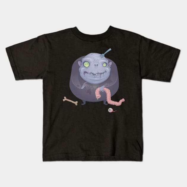 Blob Zombie Kids T-Shirt by fizzgig